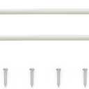 JINCHAN French Door Curtain Rods, No-Drill Adjustable Beige Curtain Rods with Adhesive Hooks, 2650 Inch Aluminum 2-Pack for Sheer & Tier Curtains