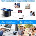 Indoor Camera with Clock and Wireless Charging, 1080P WiFi Cameras for Home, Security Camera with Motion Detection, Night Vision, Local & Cloud Storage,with APP (Black)