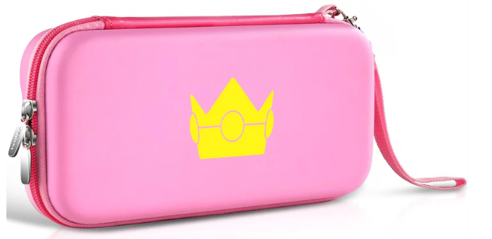 Case for Nintendo Switch and NEW Switch OLED Model(2021),Portable Hard Shell Pouch Carrying Travel Game Bag for Switch Accessories Holds 10 Game Cartridge (Pink)
