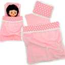 Baby Doll Accessories Doll Bedding Kit Playset Soft Blanket Mattress Pillow Fits 8-12 Inches Doll for Girls Dollhouse Gifts