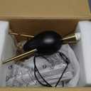 Black Wood Table Lamp Desk Lamp for Living Room Home Office, Modern Nightstand Table Lamp for Bedroom, Farmhouse Vintage Decorative Bedside Lamp