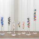 20.5inch Large Glass Galileo Thermometer with 10 Multi Colored Balls with Gold Tags from 60F to 96F Galileo Thermometer Gorgeous Gift for Family Friends Present Home Office Indoor and Outdoor Dcor