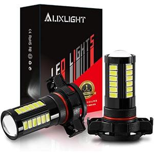 AUXLIGHT 2504 PSX24W 12276 LED Fog Light Bulbs 6000K Xenon White, Super Bright 2800 Lumens 33-SMD Chips LED Daytime Running Lights DRL Bulbs Replacement for Cars, Trucks (Pack of 2)