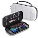 Carrying Case Compatible with Nintendo Switch 2 2025, Portable Travel Storage Case with Taller Design for Larger Capacity, Protective Hard Shell with 10 Game Card Slots, Carry Hand Bag Pouch, White