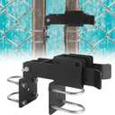Chain Link Double Gate Latch for 1-3/8 Inch Gate Frames, Heavy Duty Chain Link Residential Strong Arm Double Gate Latch, Chain Link Fence Gate Latch for Ranch Fences & Yard Gates
