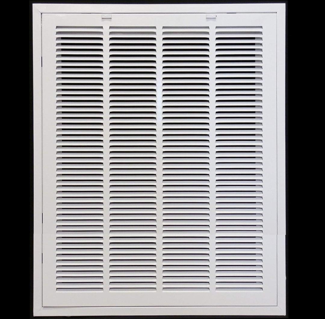 HVAC Premium 22 x 32 Duct Opening Steel Return Air Filter Grille, for 1-inch Filter, Removable Door, Flat Stamped HVAC Vent Cover Grille, Outer Dimensions 24.5 x 34.5