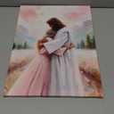 Jesus Hugging Woman Canvas Wall Art Christian Bible Stories Painting Picture Wall Decor Religious Belief Inspirational Poster Print Artwork for Living Room Bedroom Home Decoration (12x16 In)