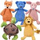 LECHONG 5Pack Dog Squeaky Plush Toys Puppy Toys Assortment Value Bundle Bulk Large Dog Teething Pet Chew Toys