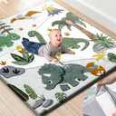 Premium Foam Baby Play Mat 50x50 – Removable & Machine Washable Cover, Extra Thick Padding Playpen Mat, Non-Slip Crawling Mat, Easy to Clean for Infants, Toddlers & Babies