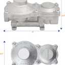 Flame King 160,000 BTU Vertical Mounted 2-Stage Propane LP Regulator for RVs, Vans, Trailers, Campers, 100LB Tanks, ASME Tanks, Generators
