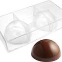 Goldbaking Largest Half Ball Chocolate Mold Ball Polycarbonate Candy Mould Chocolate Semi Sphere Mold Tray (X-Large 3.94inch)