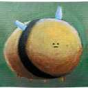 3x5 Feet Funny Flag Cute Plump Bee with 4 Brass Grommets - Single Sided Summer Meme Flag for Wall Decoration Bedroom Teens - Polyester Cool Tapestry Banner for Room Boys and Girls