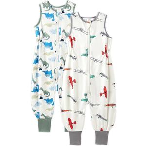 TotAha Toddler Sleep Sack with Feet 3t,TOG 0.5, Light and Soft Baby Wearable Blanket for Walkers, 2 Pack