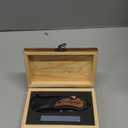 Gifts for Men Dad Him Fathers Day, Anniversary Birthday Gifts ideas for Boyfriend Husband, Engraved Pocket Knife, Wooden Handle Folding Knife with Wood Box, Unique Outdoor Camping Hunting Fishing Tool