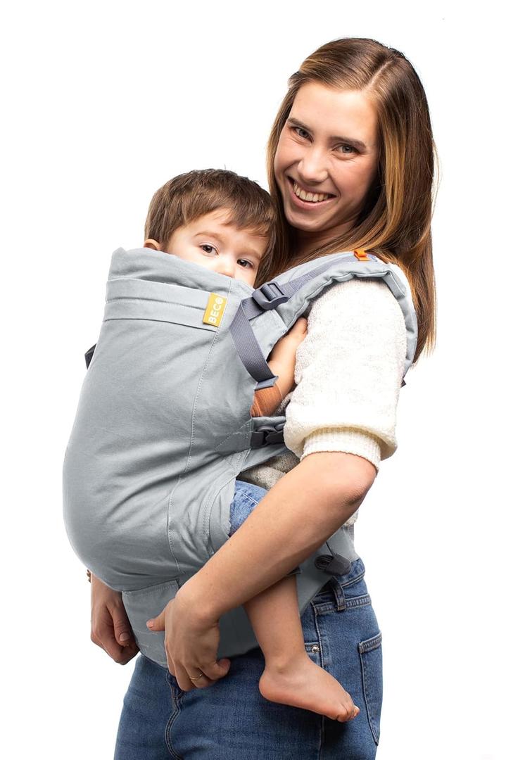 Beco Toddler Carrier with Extra Wide Seat, 100% Cotton - Front-Carry & Backpack Style - Lightweight & Ergonomic Sling Carrier for Children (24-48 Months)