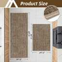 COSY HOMEER Kitchen Rugs Non Slip Washable 24"x36"+24"x60",Absorbent Soft Kitchen Mats for Floor,Polyester Kitchen Runner Rug Sets of 2,Kitchen Floor Mats for Sink Mat,Hallway,Laundry,Taupe