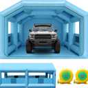 Inflatable Paint Booth for Car 20x13x9FT Portable Spray Booth Tent with 750W + 370W Dual Blowers Air Filter System for DIY Spray Car Truck Motorcycle Garage Furniture Part Painting