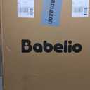 Babelio 29.7-46.5" No Bottom Bar Baby/Dog Gate for Stairs, House and Doorways, Auto Close Safety Pet Gates with Large Walk Thru Door, Hardware Mount, Black