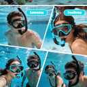 Aegend Snorkeling Gear for Adults Youth Kids, Snorkel Mask with Top Dry Valve - Panoramic View Anti-Leak and Anti-Fog with Mesh Bag for Snorkeling, Scuba Diving, Freediving & Swimming