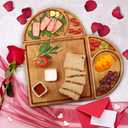 Premium Solid Wood Charcuterie Board Gift Set - Extra Large Magnetic Cheese Board Wooden Tray Serving Platter Housewarming, Christmas, and Valentine's Gifts