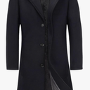Men's Wool Blend Long Trench Coat Notched Collar Single Breasted Overcoat Warm Winter Pea Coat XL