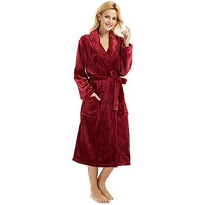 HEARTNICE Womens Fleece Robes, Soft Plush Long Bathrobe, Thick Kimono Robes for Womens, Warm House Coat, Size S/M