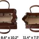 Vegan Leather Tote Bags for Women Large Tote Retro Top-handle Bag Trendy Work Bag PU Leather Purses