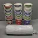 Christmas Cups with Lids 12oz Disposable Coffee Cups Paper Cups with Lids 10 Designs Christmas Party Supplies, Xmas Disposable Party Cups Drinkwear for both Hot and Cold Drinks, 60 Pack