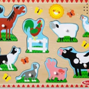 Melissa & Doug Farm Animals Sound Puzzle - Wooden Peg Puzzle with Sound Effects ( 2 Pack)