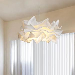 COMSDY 23.6inch White Paper Light Fixture Cover DIY Flower Lights Fixture for Living Room Dining Room Bedroom Kitchen Hotel Restaurant