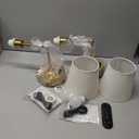 Battery Operated Wall Sconces Set of Two [8000mAh Detachable & Rechargeable Battery] 3 Color Temperature & Dimmable Lamp with LED Display & Remote, Wireless Wall Light for Bedroom & Living Room