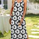 WIHOLL Summer Dresses for Women 2026 Maxi Dress Boho Halter Dress Sundresses Beach Vacation Clothes Travel Outfits, XL