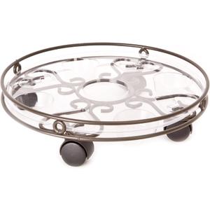 Panacea Products 14-Inch Cameo Plant Caddy, Brown