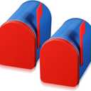 Tandefio 2 Pcs 5'' x 3'' Tinplate Mailbox Toy Mini Tin Christmas Small Decorative Mailbox DIY Craft for Boys and Girls Greeting Card Exchange Valentines Gift Prize Supply(Royal Blue)