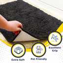 Muddy Mat | Super Absorbent Door Mat Indoor, Microfiber Quick Dry Chenille Entryway Rug, Non-Slip Front Door Mat, Indoor Mats for Entryway, Machine Washable Pet Rug, Charcoal 48"x72"
