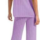 Womens Swimsuit Coverup Beach Swim Bathing Suit Bikini Cover Up Set (Purple, S)