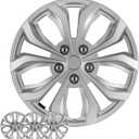 16 Inch Universal Hubcaps, Silver Wheel Covers, Set of 4