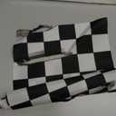 2Pcs 8x12 Inch Checkered Flags Black and White Racing Flags on Stick, Formula One F1 Racing Hand Held Stick Flag with Kid-Safe Spear Top, Children's Party Decoration