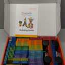 Gemmicc 100 PCS Magnetic Tiles with 2 Cars, STEM Approved Educational Magnet BuildingToys, Magnet Puzzles Stacking Blocks for Boys Girls