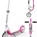 Scooter for Kids 6-12 & Adults | Adjustable Height, Foldable, Lightweight Aluminum Frame | Holds Up to 220lbs | Smooth Ride on Any Terrain (205pink)