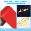 PATIKIL 4"x400Ft Hot Stamping Foil Paper, Heat Transfer Hot Stamping Paper Foil Roll for Leather DIY Logo Decor Craft Gift Package Scrapbook Card, Light Blue