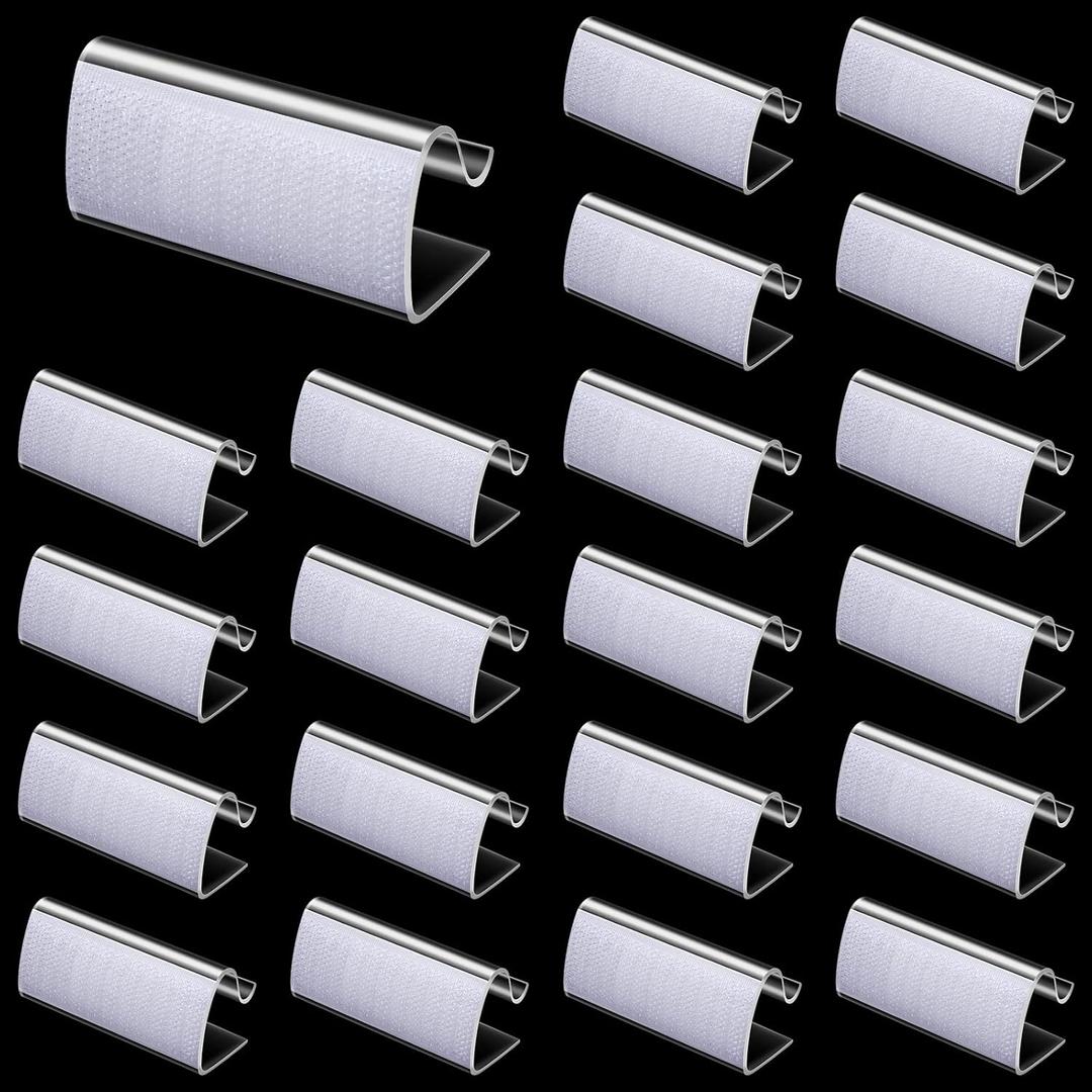 24 Pieces Table Skirting Clips Clear Tablecloth Clips for Indoor Outdoor Events Wedding Meeting Party Picnic Banquet