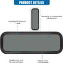 Fixed RV Window, 33" W x 10" H Tinted Window Replacement for RV Camper Caravan Motorhome with Trim Ring, Suitable for 7/8" or 1-1/4" and Slightly Thicker Up to 1/16" Walls, DOT Approved