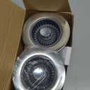 Sink Drain Strainer - Sink Stopper, 3-in-1 Kitchen Stainless Steel Drain Plug with Anti-Clog Basket, Pop-Up Cover Fits Standard 3-1/2 Openings for Double Bowl Kitchen Sinks (Silver)