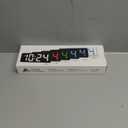 LED Digital Wall Clock with Large Display, Big Digits, Auto-Brightness, 12/24Hr Format, Modern Electric Small Silent Wall Clock for Living Room, Bedroom, Classroom, Farmhouse, Kitchen, Office - Red