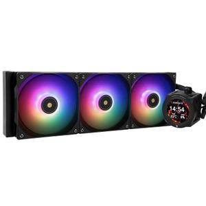Thermalright CORE Vision 360 White ARGB-360mm AIO CPU Liquid Cooler,IPS LCD Screen with 480 * 480 Resolution,for AM4/AM5/Intel LGA1700/1851,2.1 inchMagnet-Absorbent LCD Screen for Images