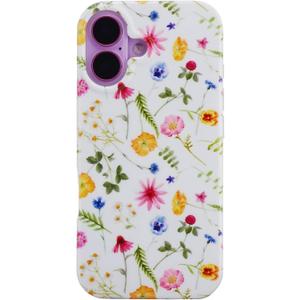 J.west Magnetic for iPhone 16 Plus Case 6.7" Soft Slim Floral Women Phone Case Compatible with MagSafe Aesthetic Protective Cute Flowers Design Cover for Girls Botanica Wildflowers