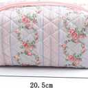Pencil Case Floral Cute Pencil Case Student Pen Pouch Makeup Pouch Cute Flower Office College Cosmetic Makeup Bag Organizer Large (pink)