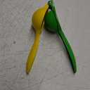 Lime Squeezer with Grip Handle in Vibrant Green by Home Basics | Quick and Easy Citrus Juice Extraction with Built-In Strainer for No-Mess Operation