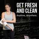 Extra Large Bath Wipes for Adults Bathing No Rinse - 120 Disposable Body Cleansing Wipes for Men, Women & Elderly - Great for Gym, Camping, Post Surgery - Lavender (10 Count (Pack of 12))